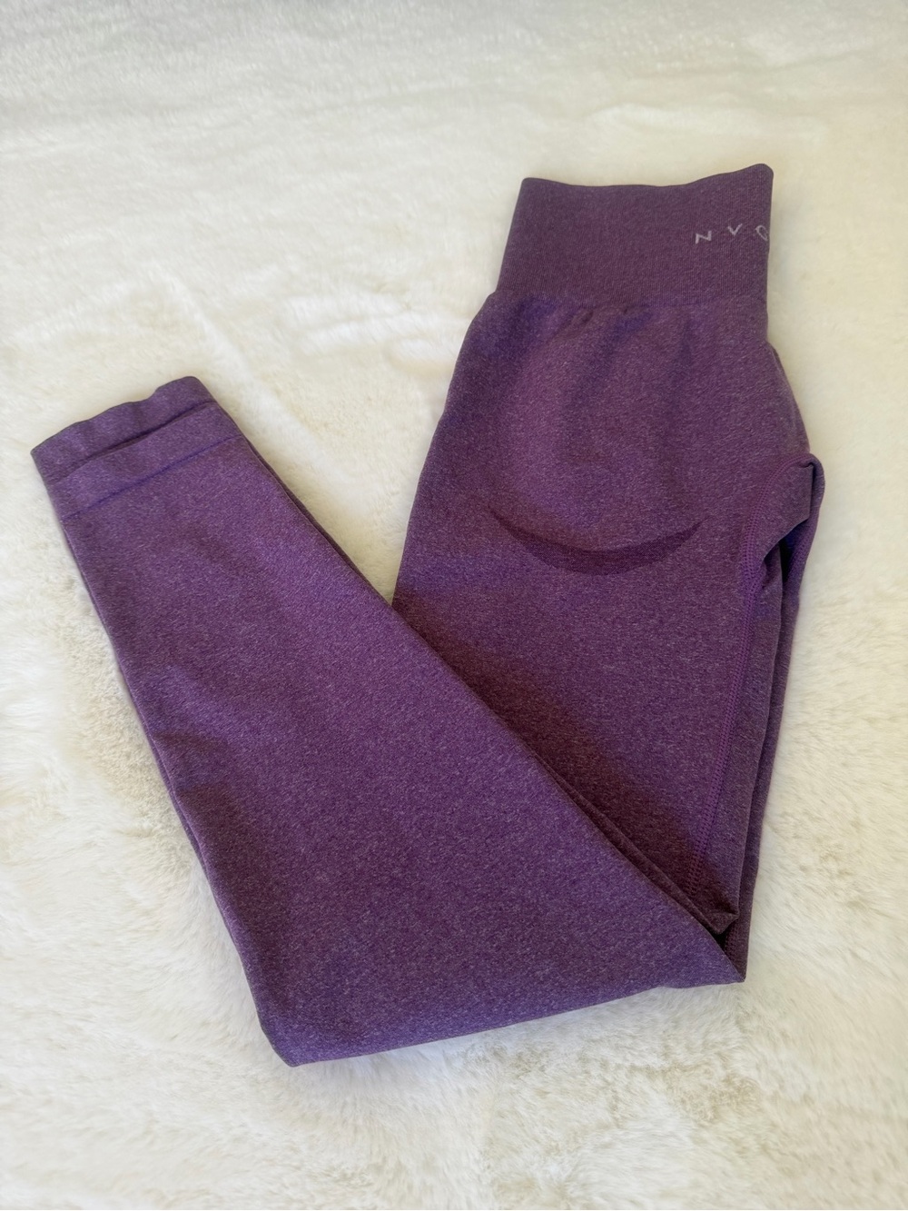NVGTN Girls' Plum Purple High-Waist Active Leggings